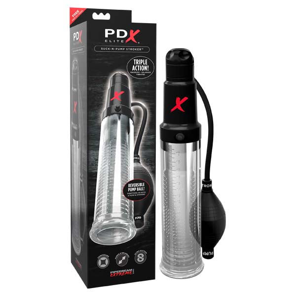 Pipedream Extreme Toyz Elite Suck-N-Pump Stroker - ClubX